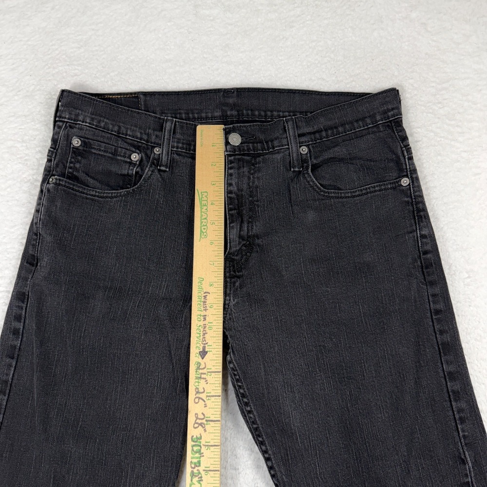 Levis 569 Loose Straight Leg Jeans Mens 33x32 (33.5x28) Black Denim Stretch - Picture 9 of 12